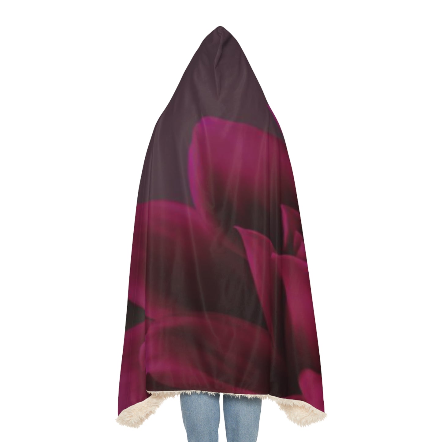 Magenta Dahlia Hood Blanket