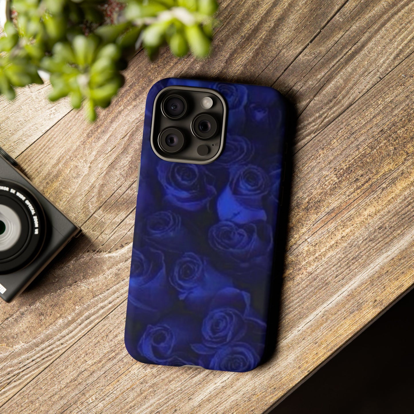 Dark Blue Roses Tough Phone Case