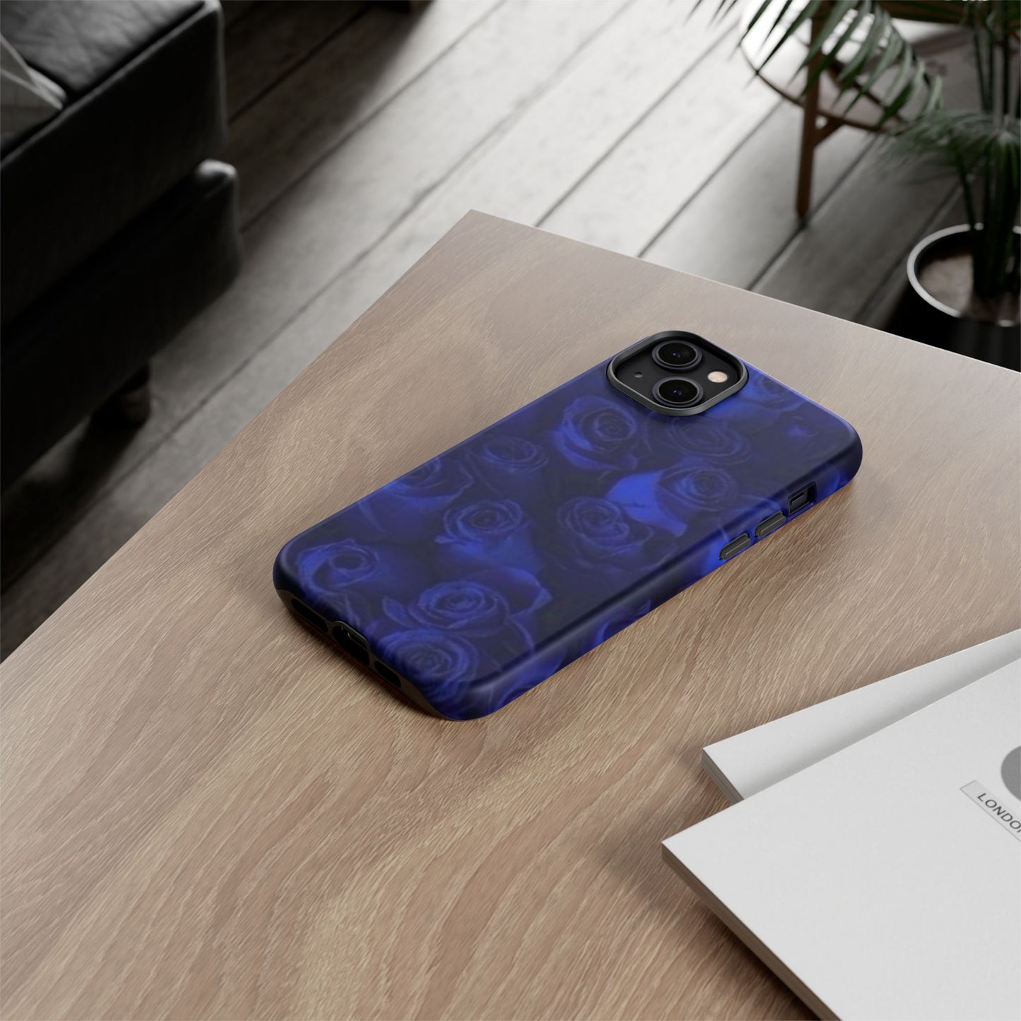 Dark Blue Roses Tough Phone Case