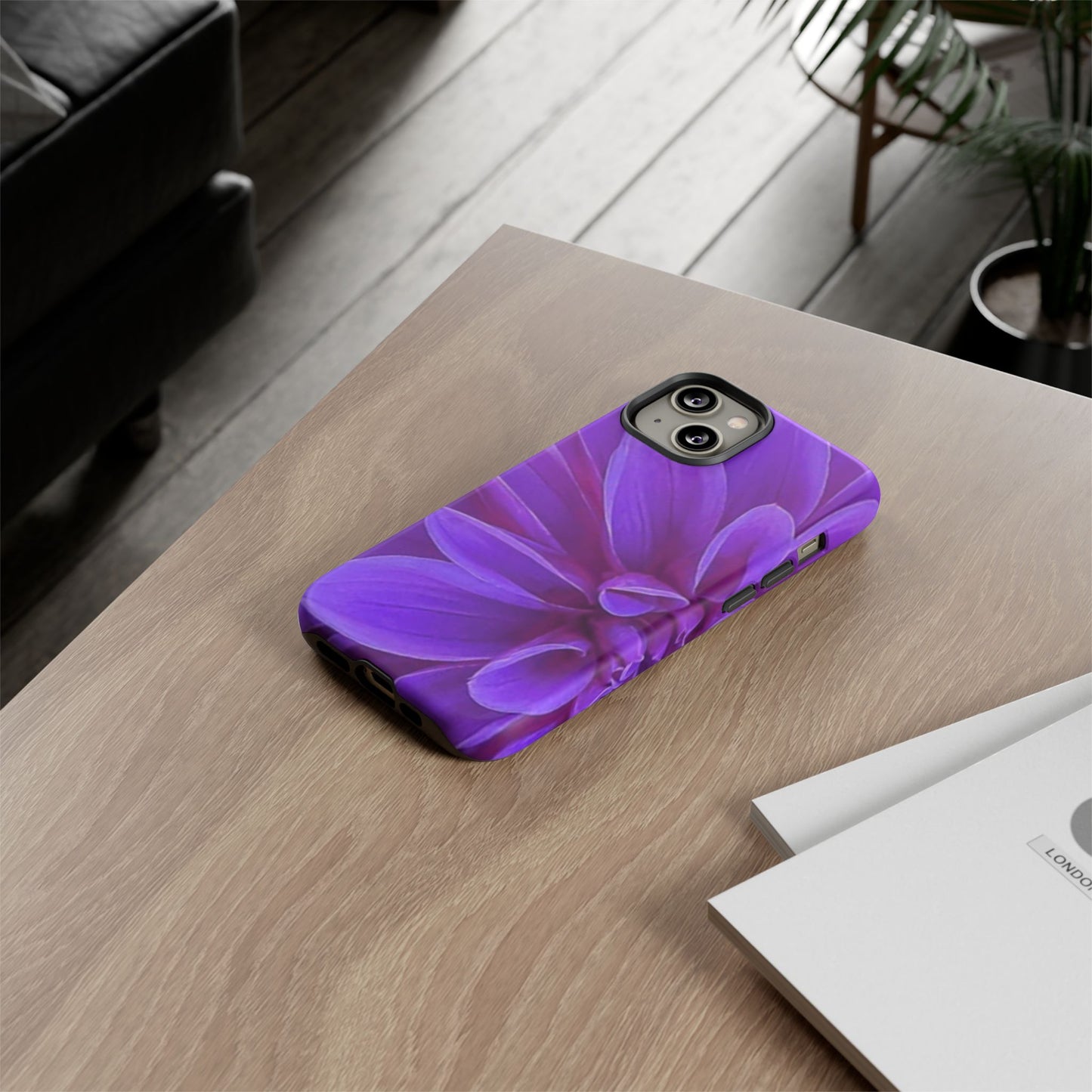 Purple Dahlia Tough Phone Case