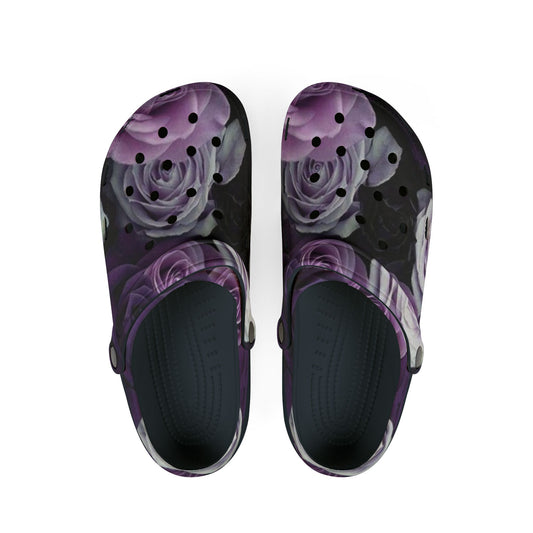 Purple Roses Foam Shoes
