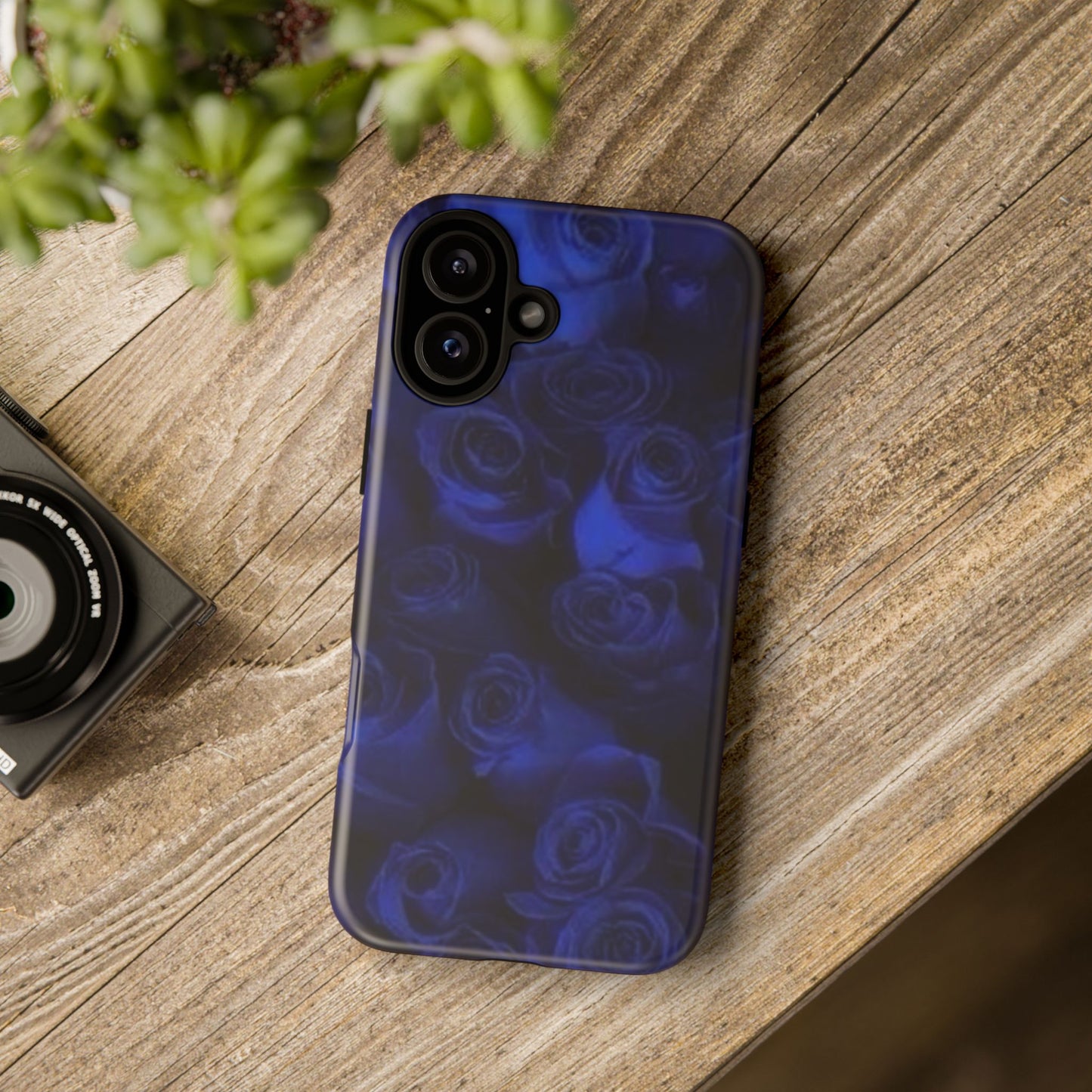 Dark Blue Roses Tough Phone Case