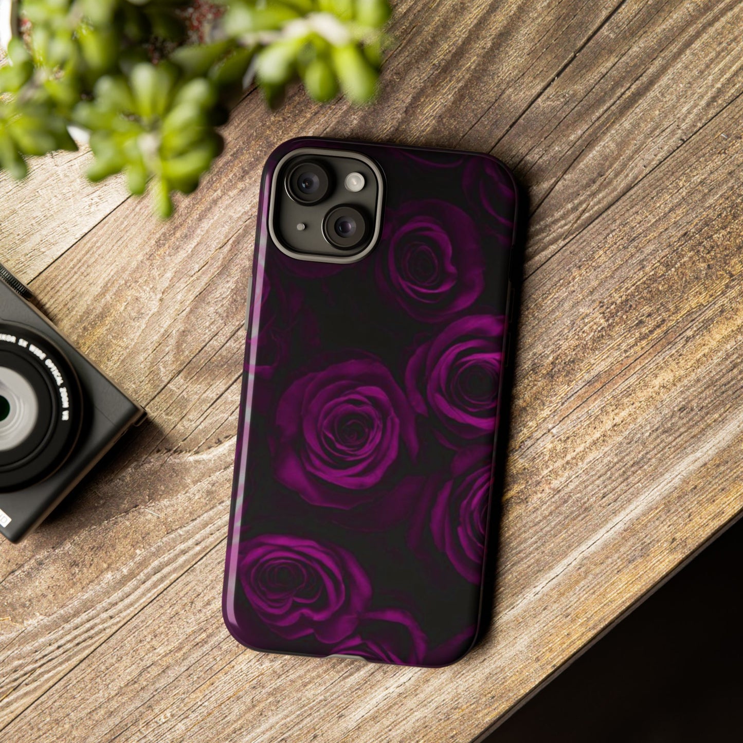 Dark Purple Roses Phone Tough Case