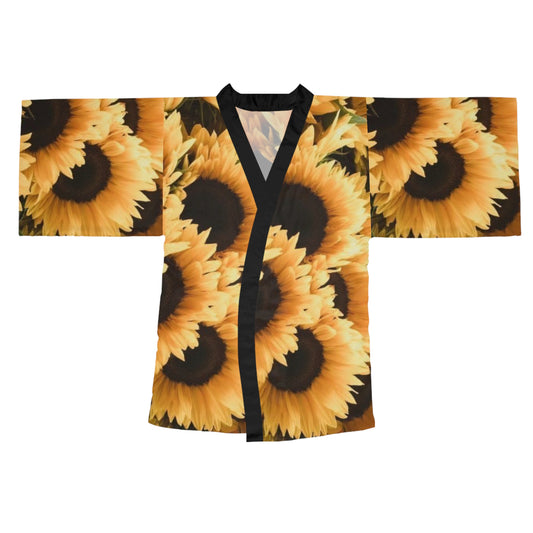 Sunflower Floral Japanese Style Kimono Robe