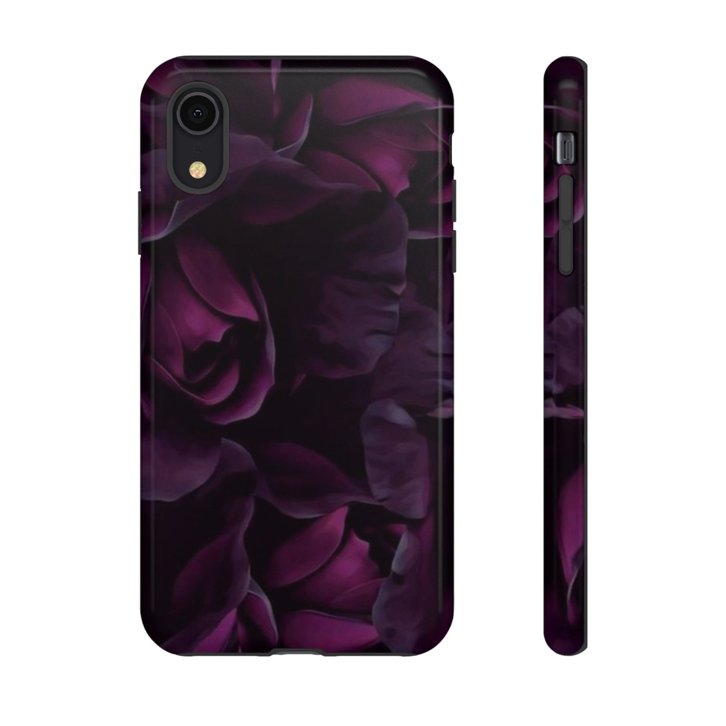 Dark Purple Floral Tough Phone Case