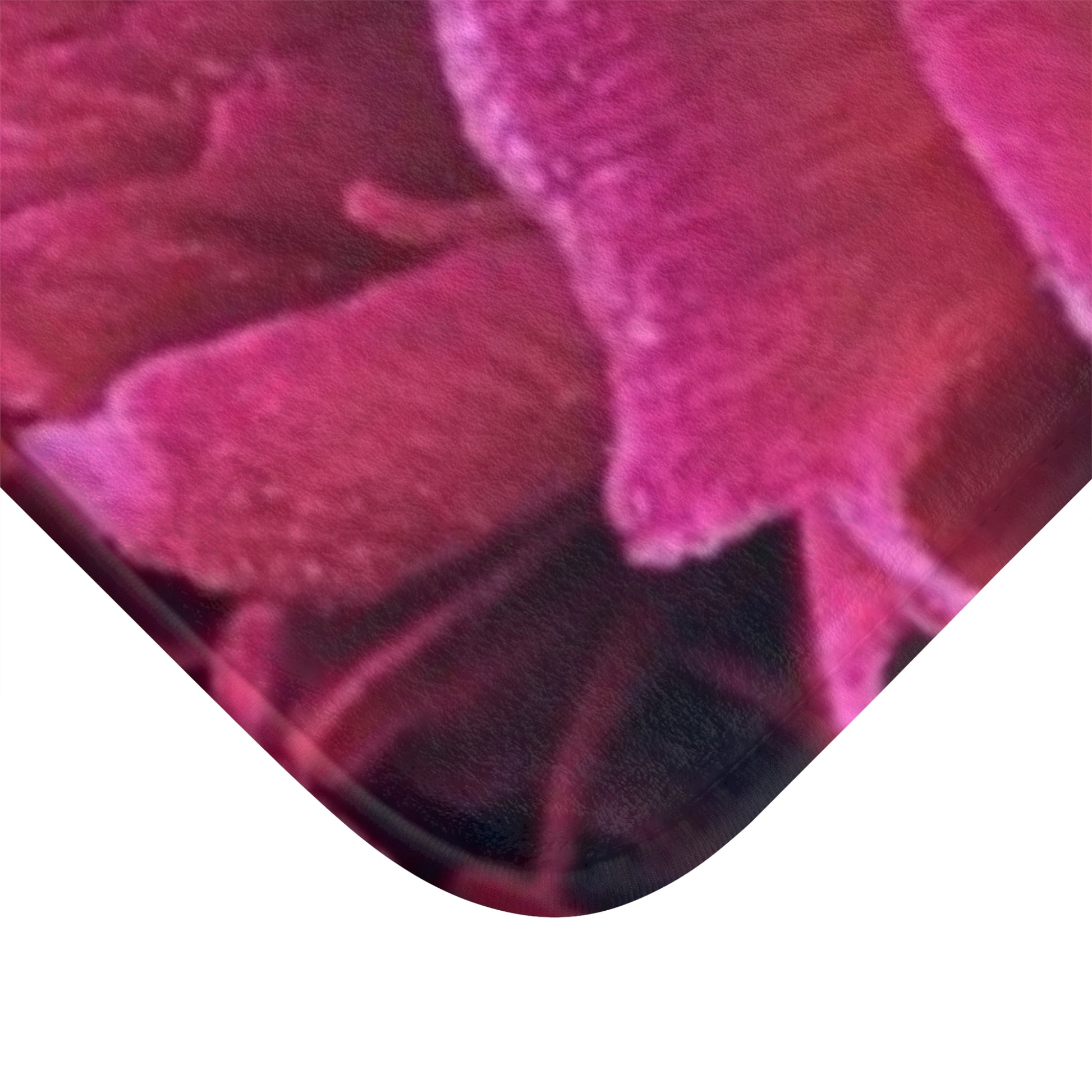 Magenta Floral Bath Mat Anti Slipping