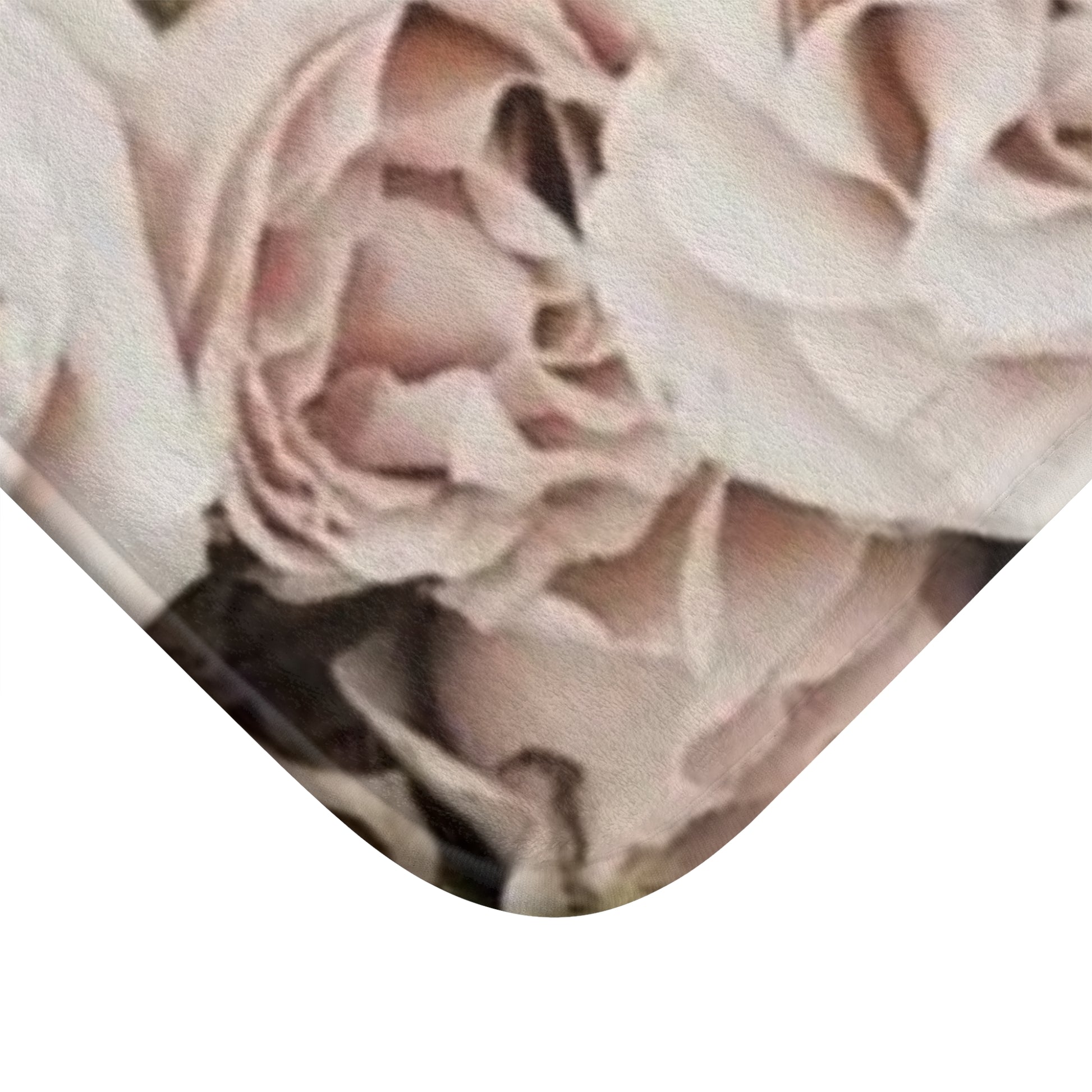 Light Pink Roses Floral Bath Mat Anti Slipping