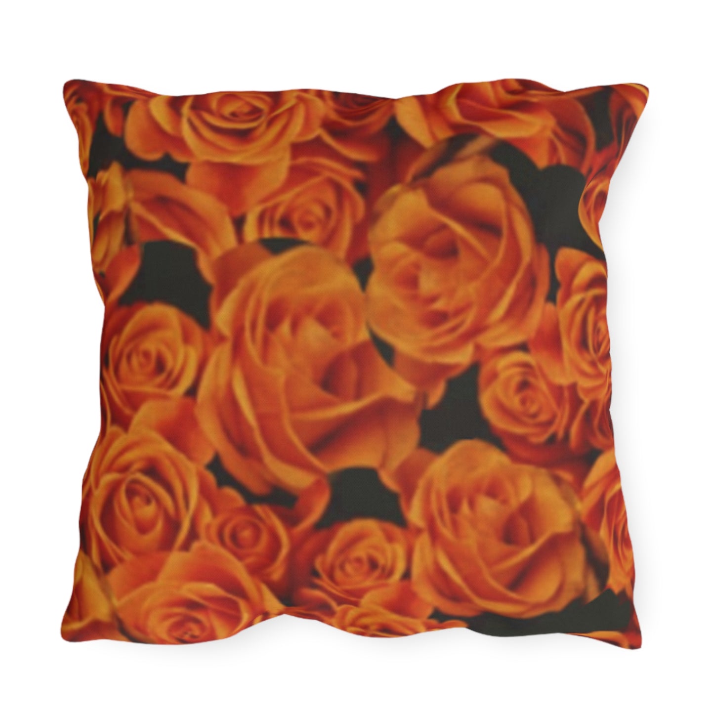 Orange Roses Outdoor Pillow