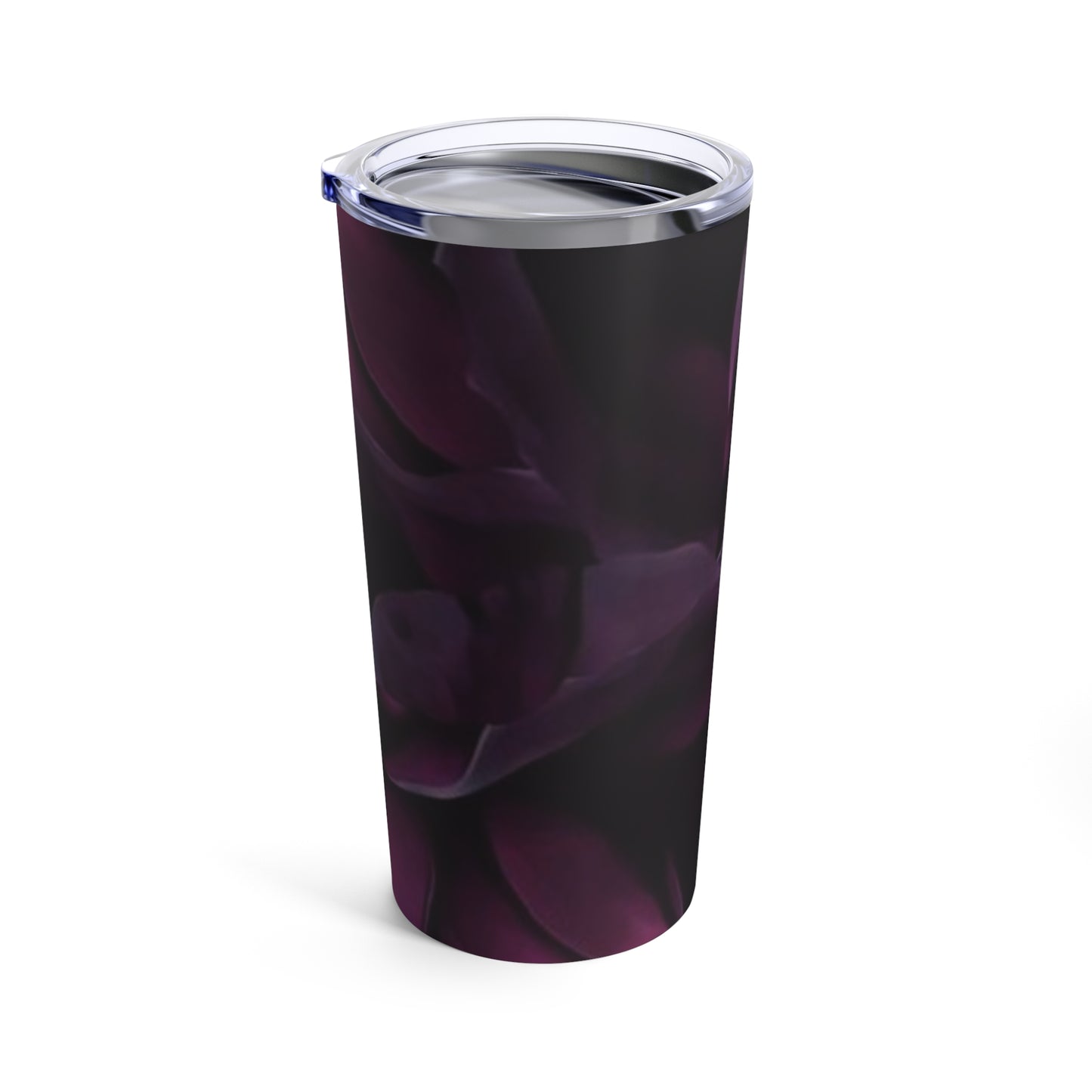 Dark Purple Floral Tumbler 20oz