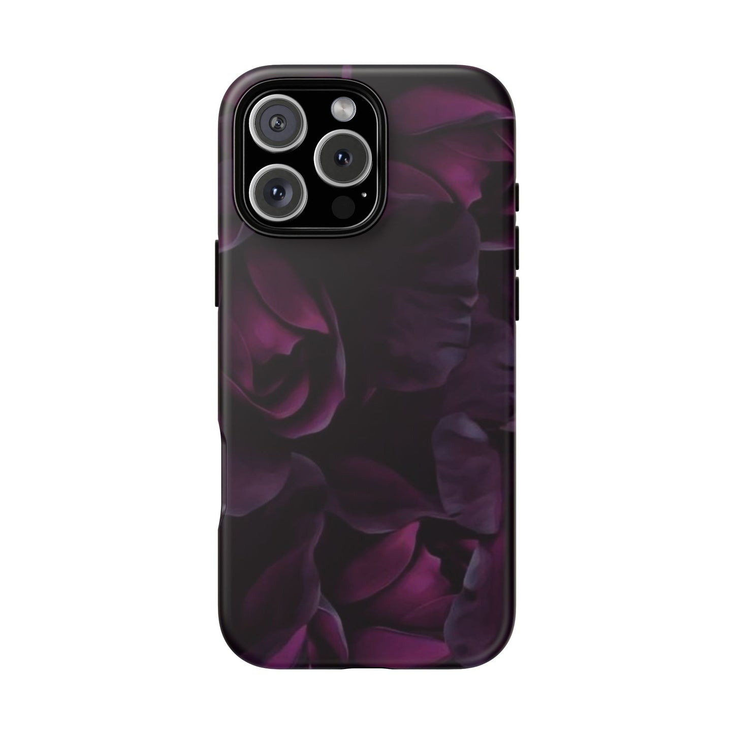 Dark Purple Floral Tough Phone Case