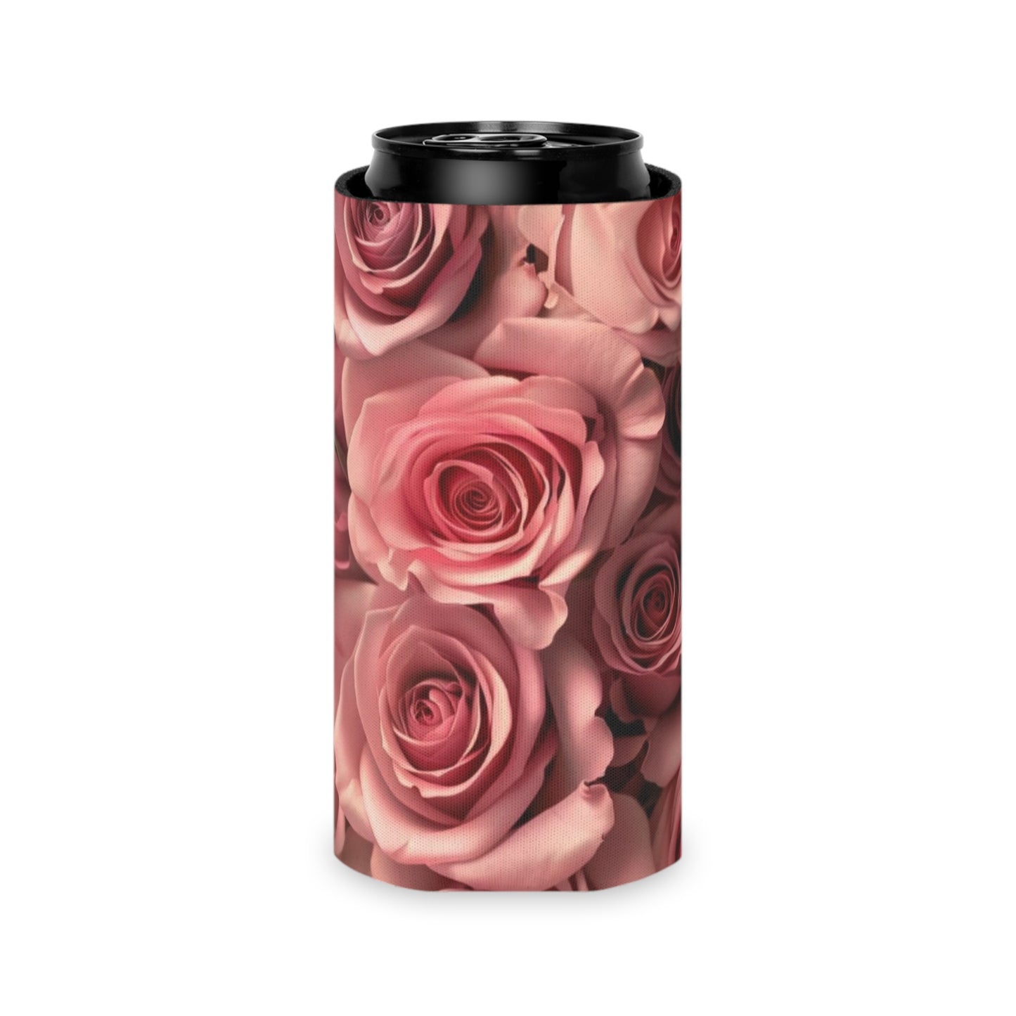 Pink Roses Can Cooler