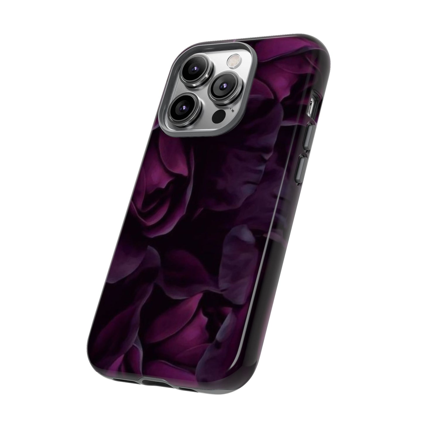 Dark Purple Floral Tough Phone Case