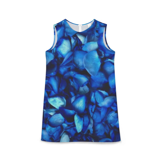 Blue Petals Sleeveless Dress