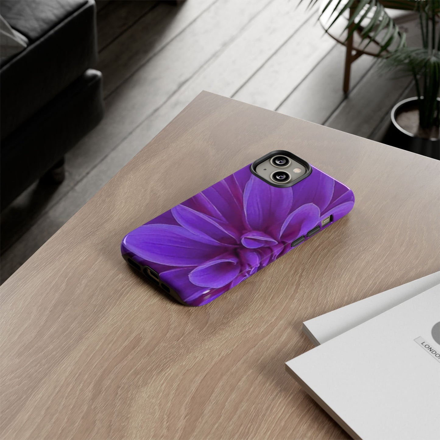 Purple Dahlia Tough Phone Case
