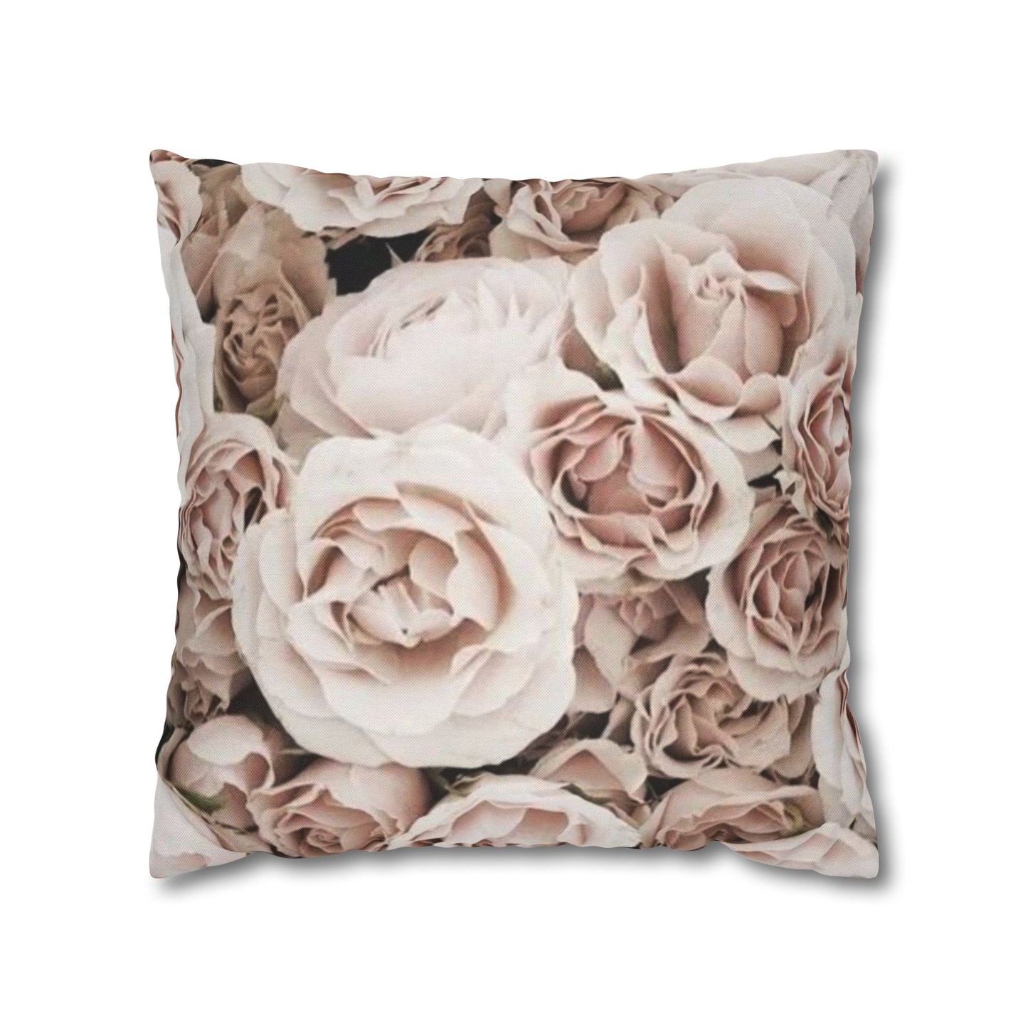 Light Pink Roses Floral Square Pillowcase