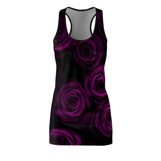 Dark Purple Roses Racerback Dress