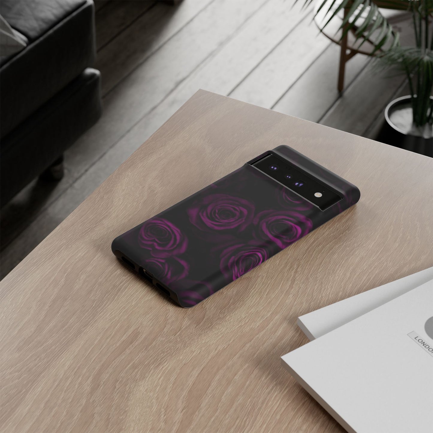 Dark Purple Roses Phone Tough Case