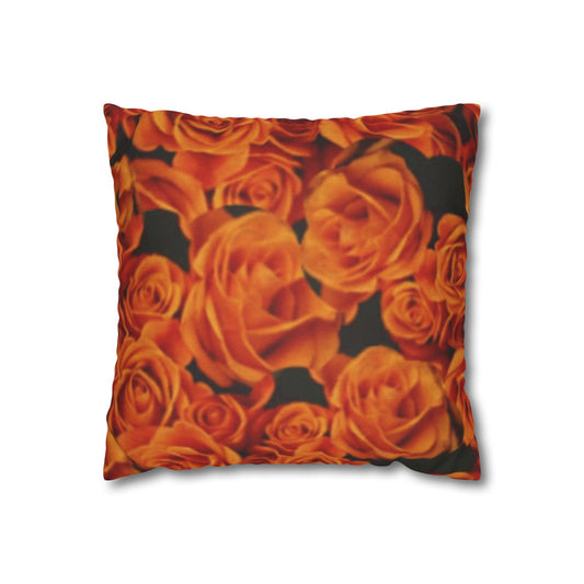 Orange Roses Square Pillowcase
