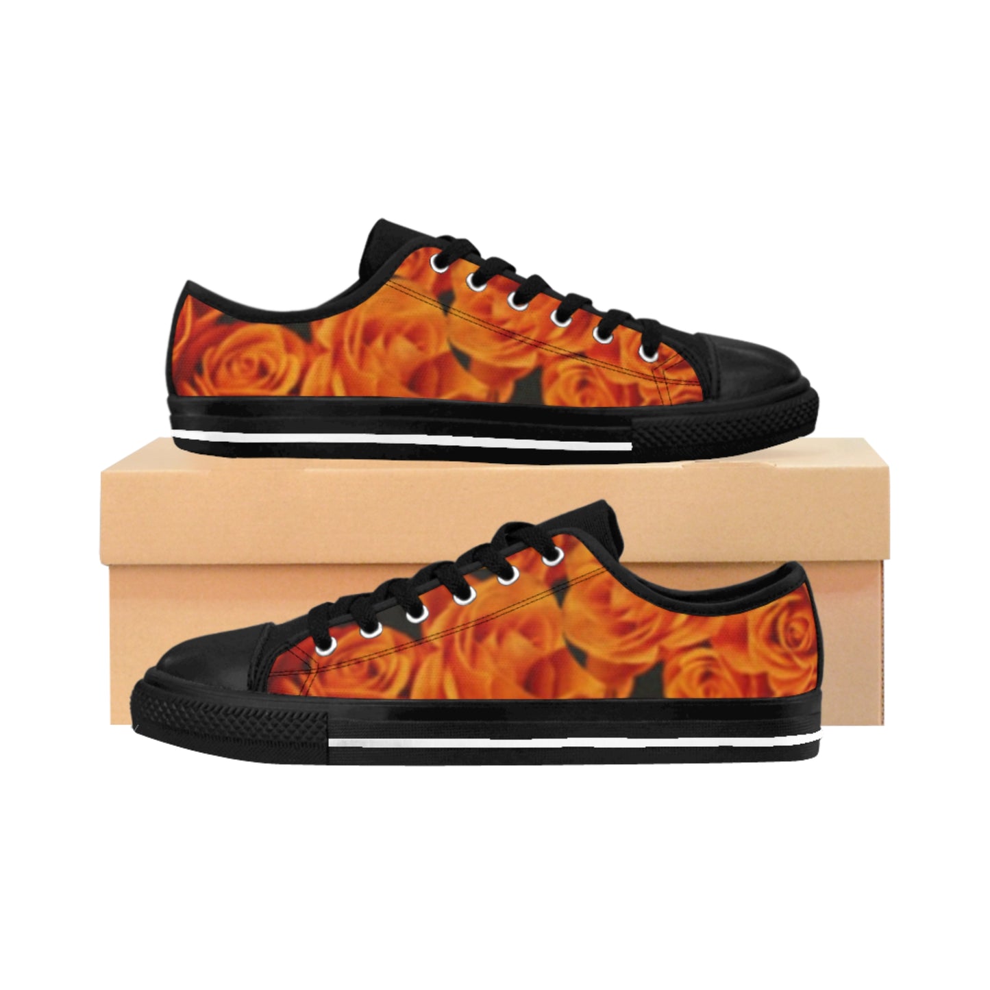 Orange Roses Sneakers
