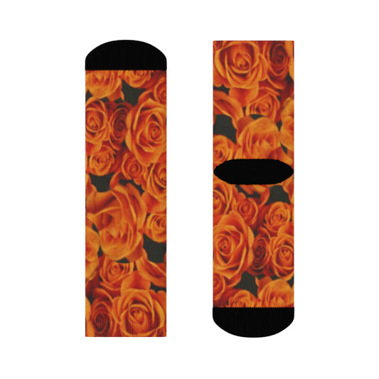 Orange Roses Socks