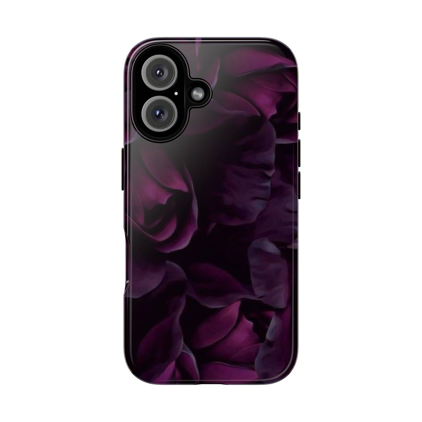 Dark Purple Floral Tough Phone Case