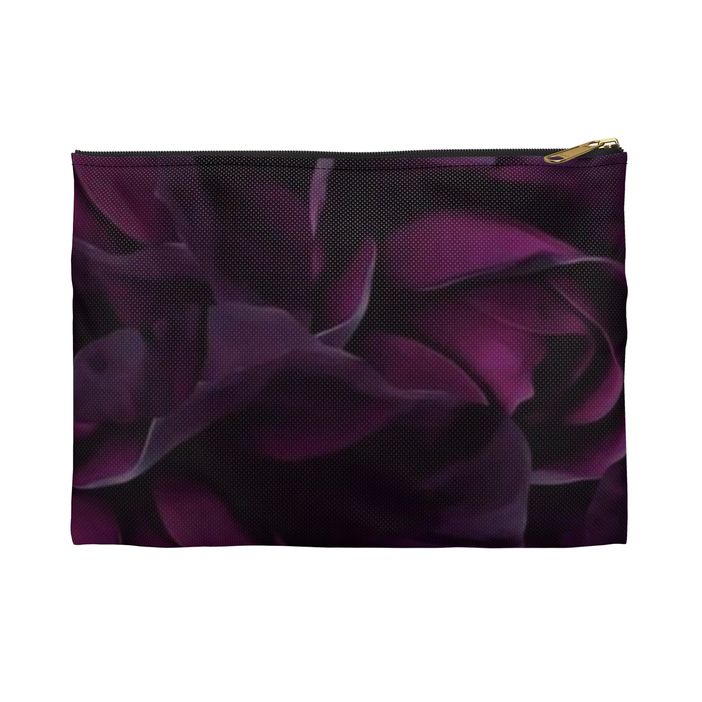 Dark Purple Floral Accessory Pouch
