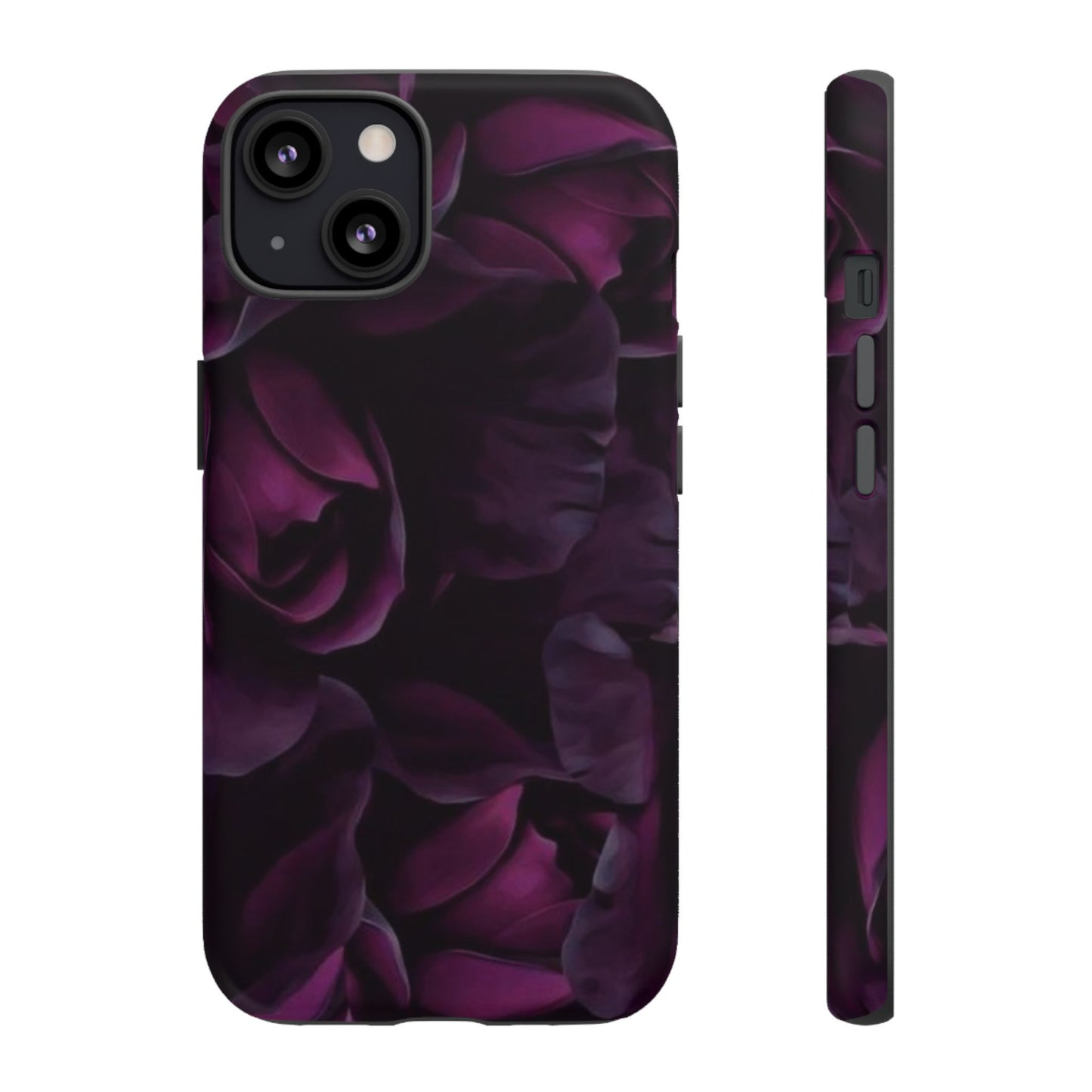 Dark Purple Floral Tough Phone Case
