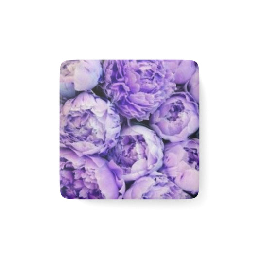 Purple Peony Floral Square Magnet – Floral Square Magnets