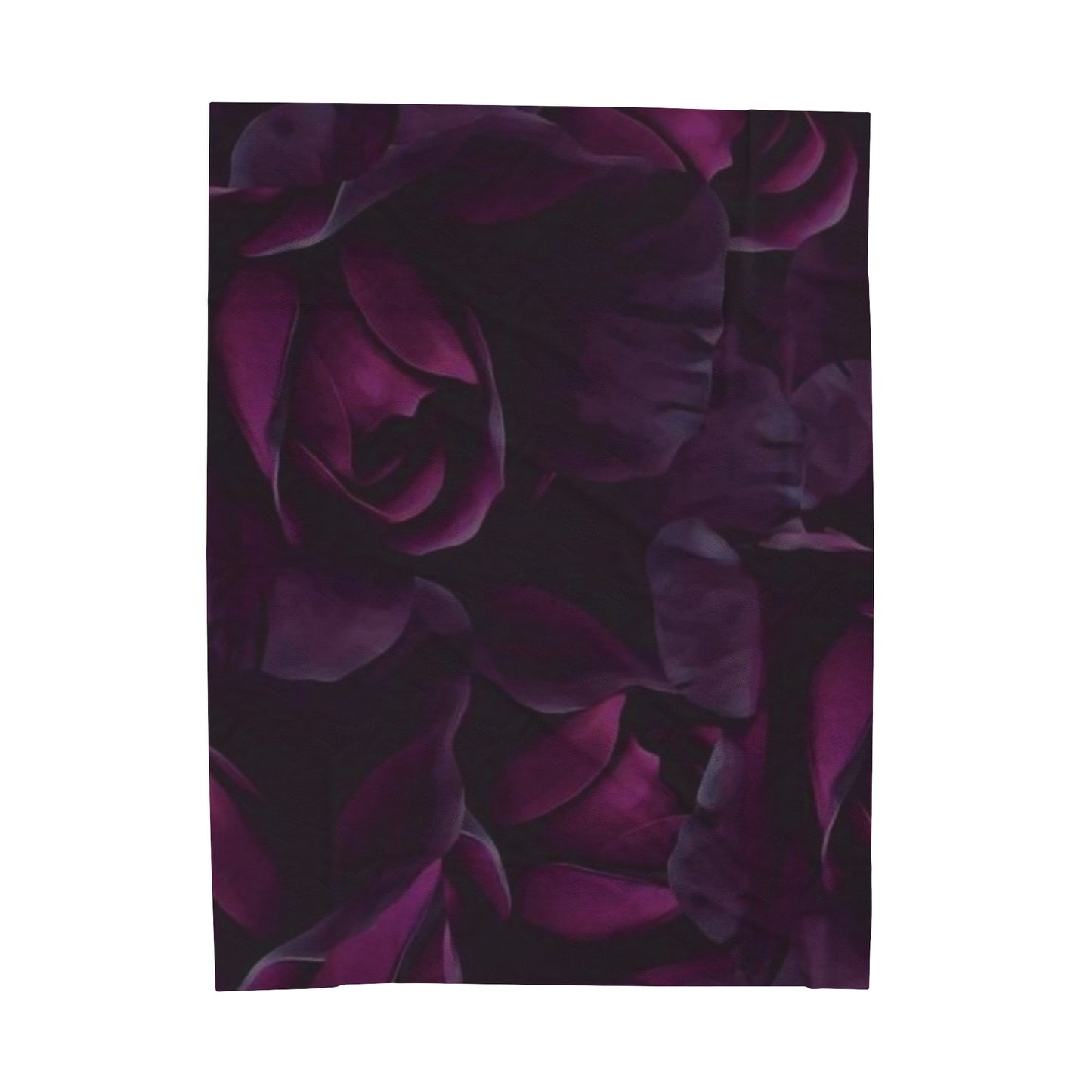 Dark Purple Floral Blanket