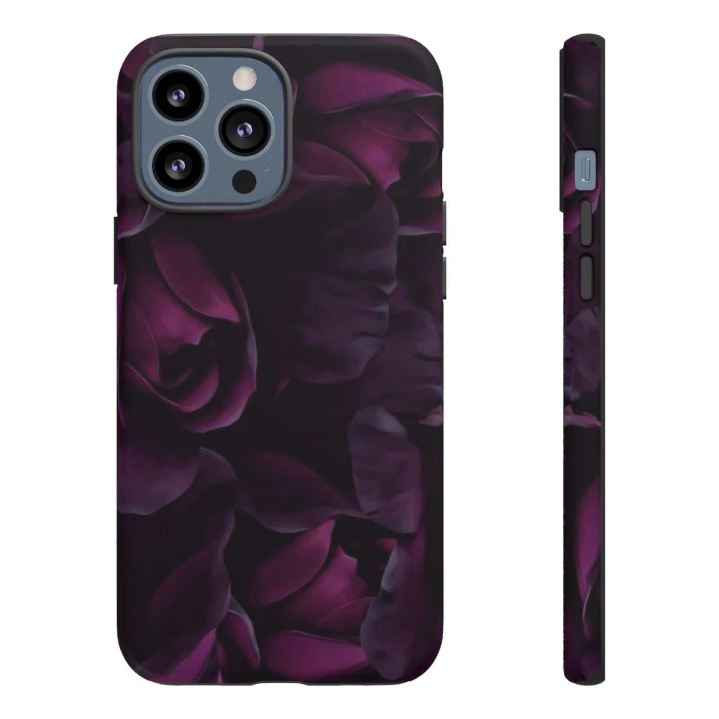 Dark Purple Floral Tough Phone Case