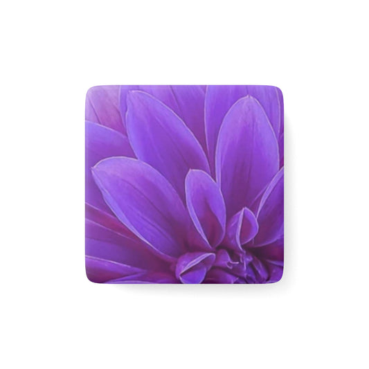 Purple Dahlia Floral Square Magnet – Floral Square Magnets