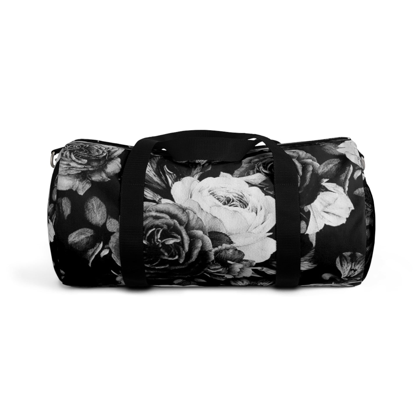 Black & White Floral Duffel Bag for Gym