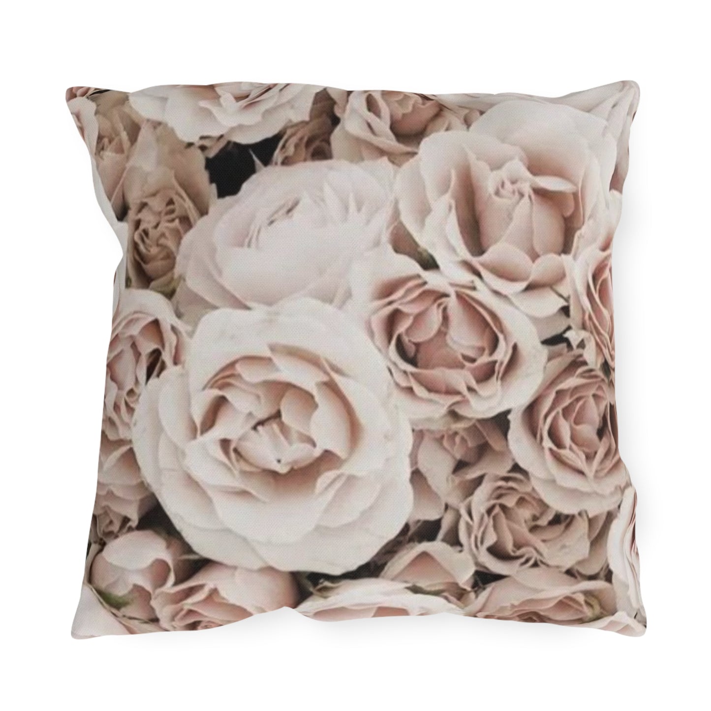 Light Pink Floral Outdoor Pillow