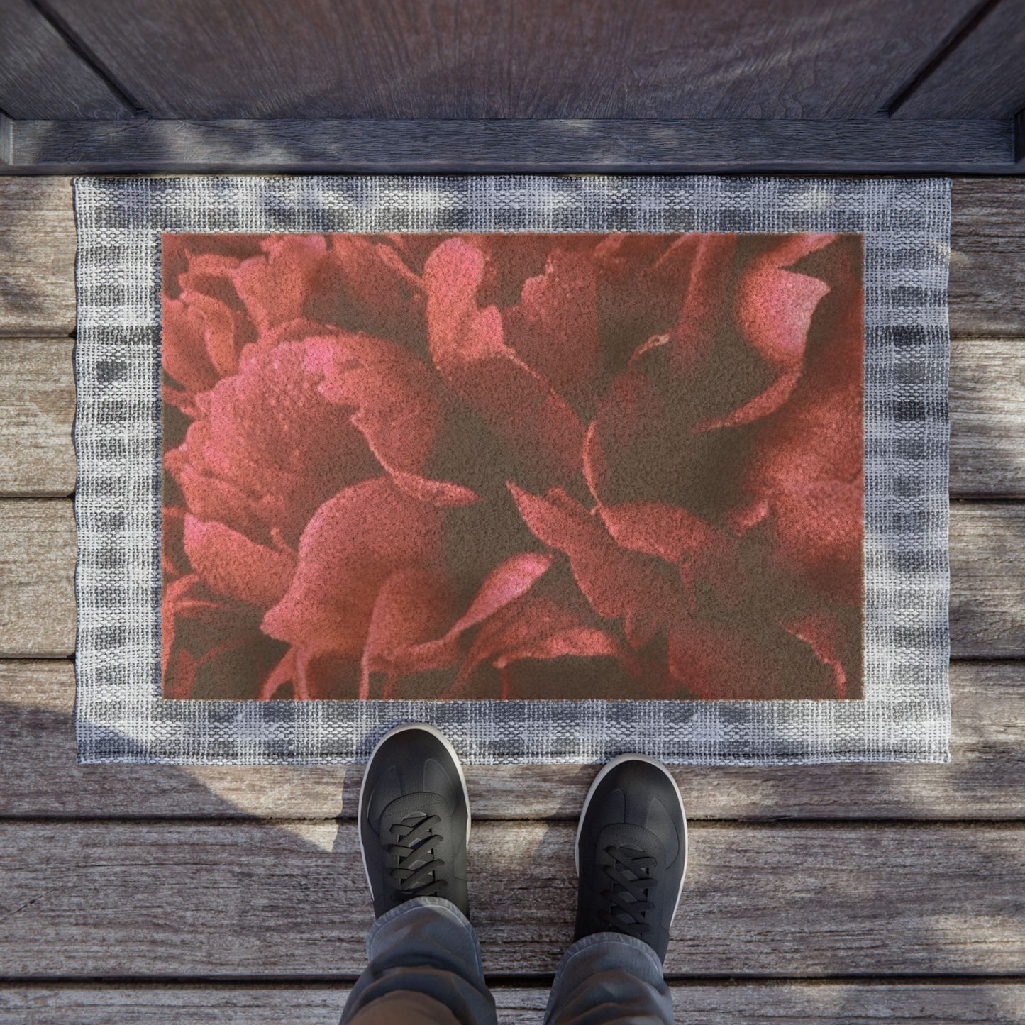 Magenta Floral Doormat