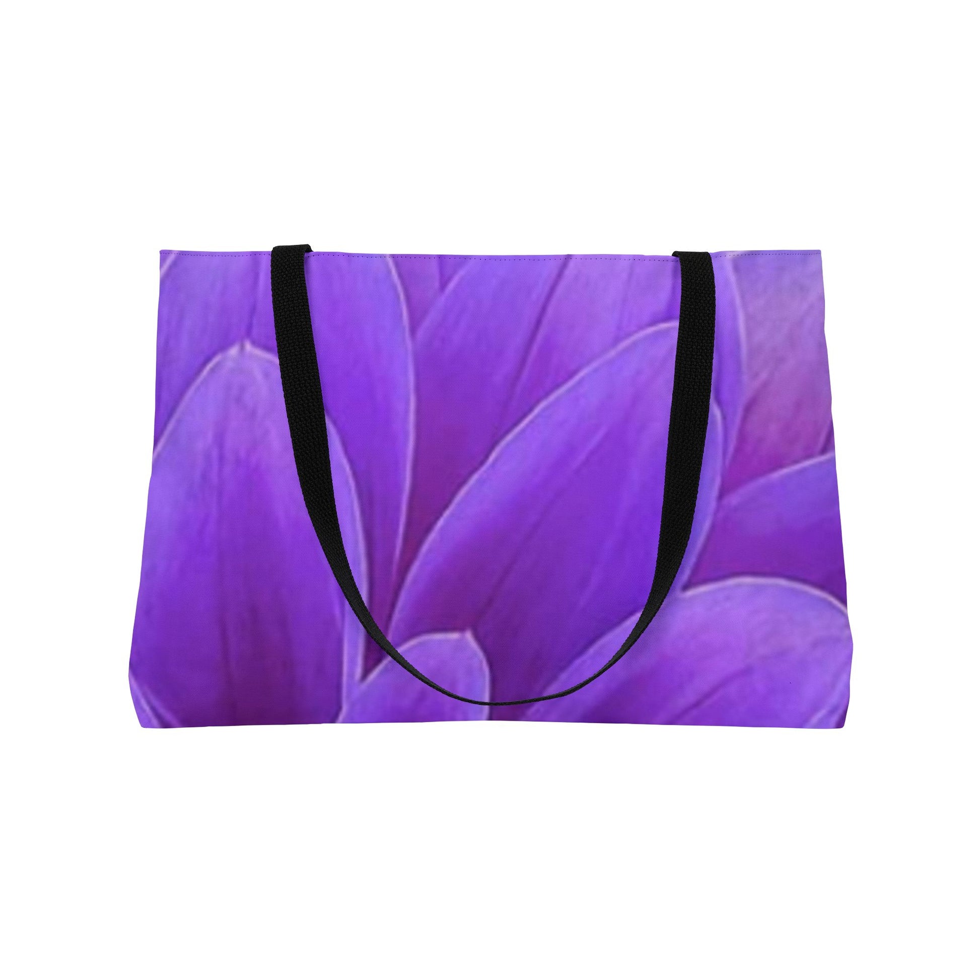 Purple Dahlia Floral Rectangle Tote – Bright and Practical