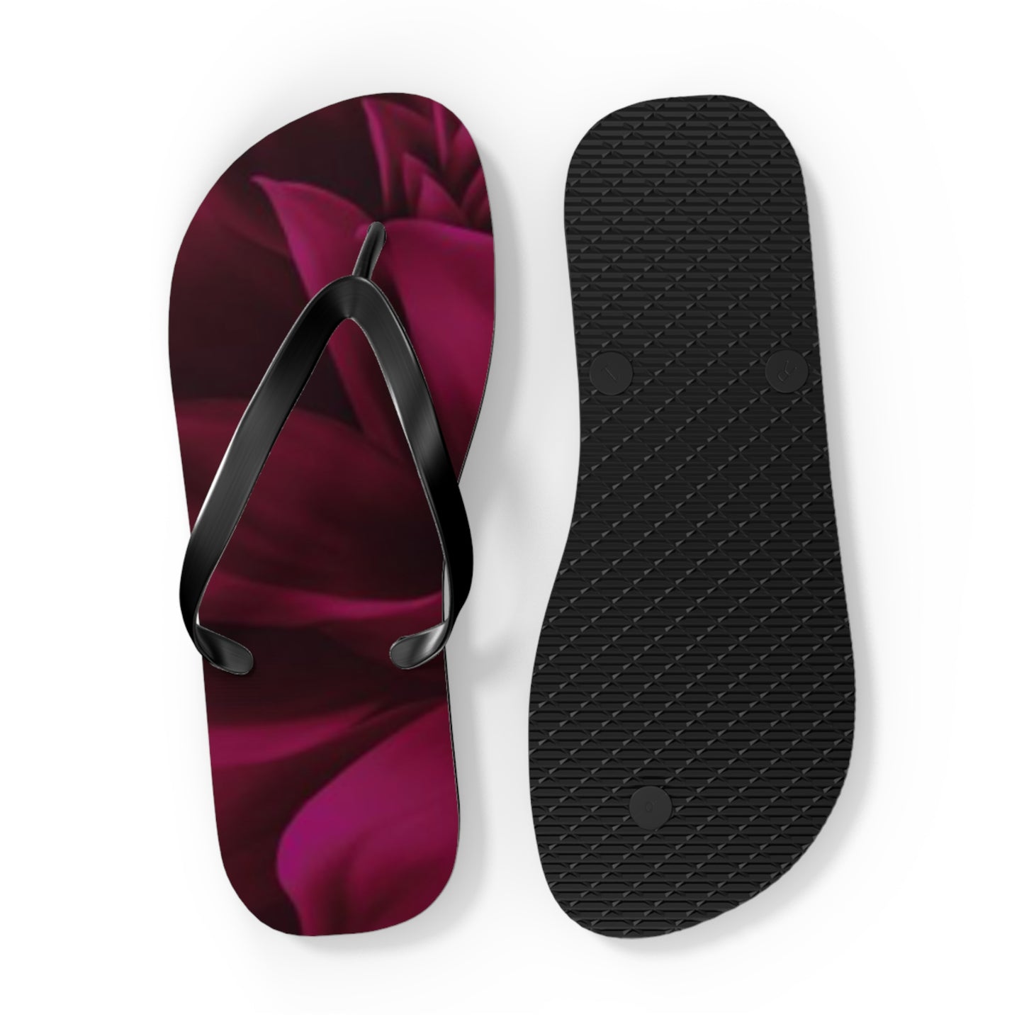 Magenta Dahlia Flip Flops
