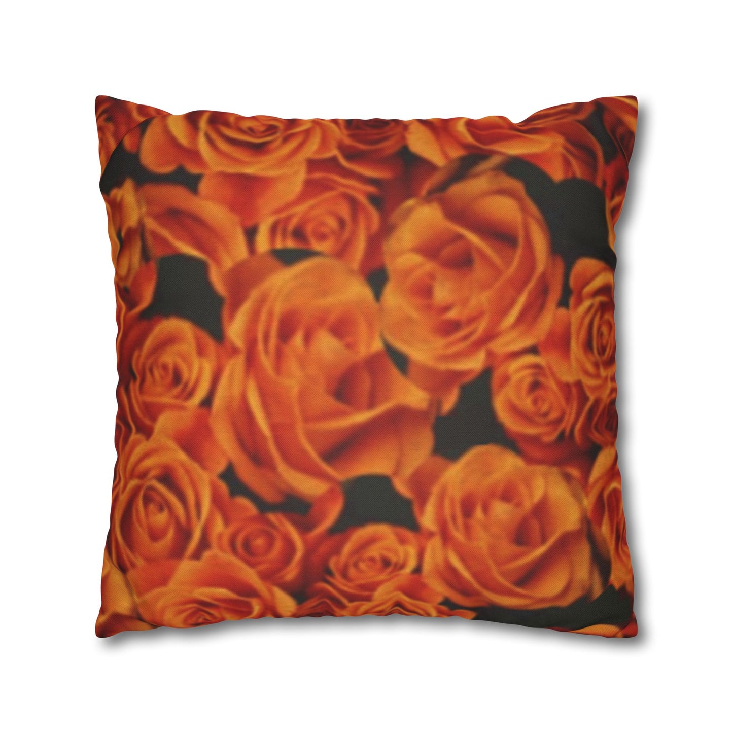 Orange Roses Square Pillowcase