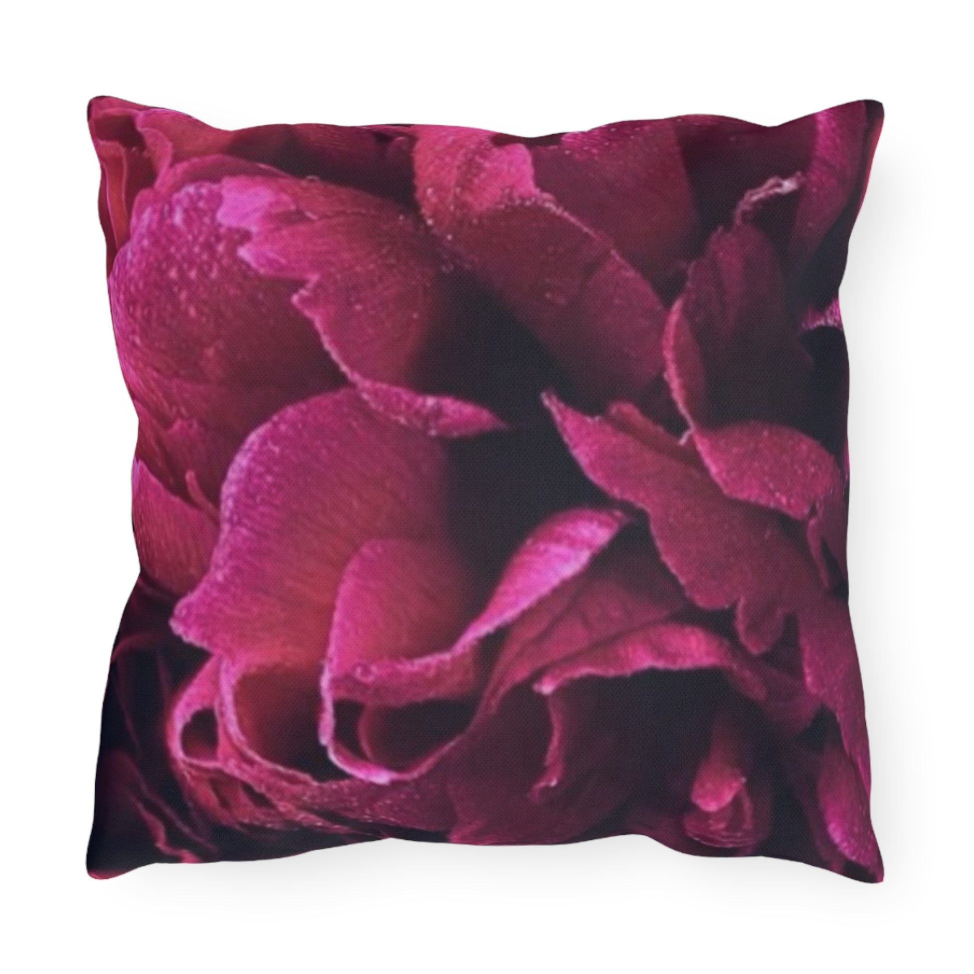 Magenta Floral Outdoor Pillow