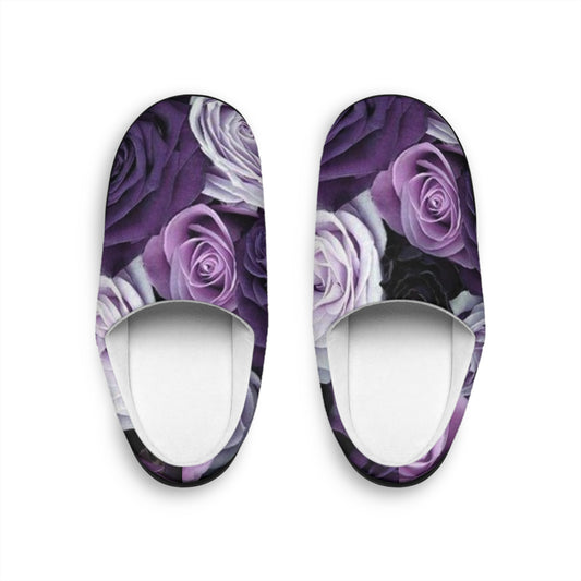 Purple Roses Slippers