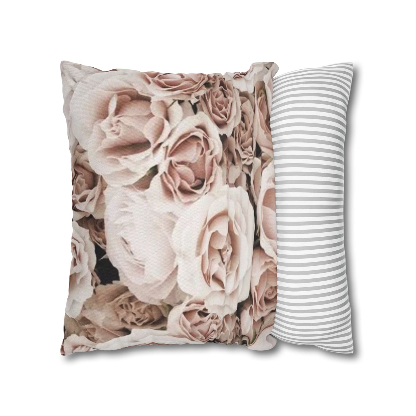 Light Pink Roses Square Pillowcase