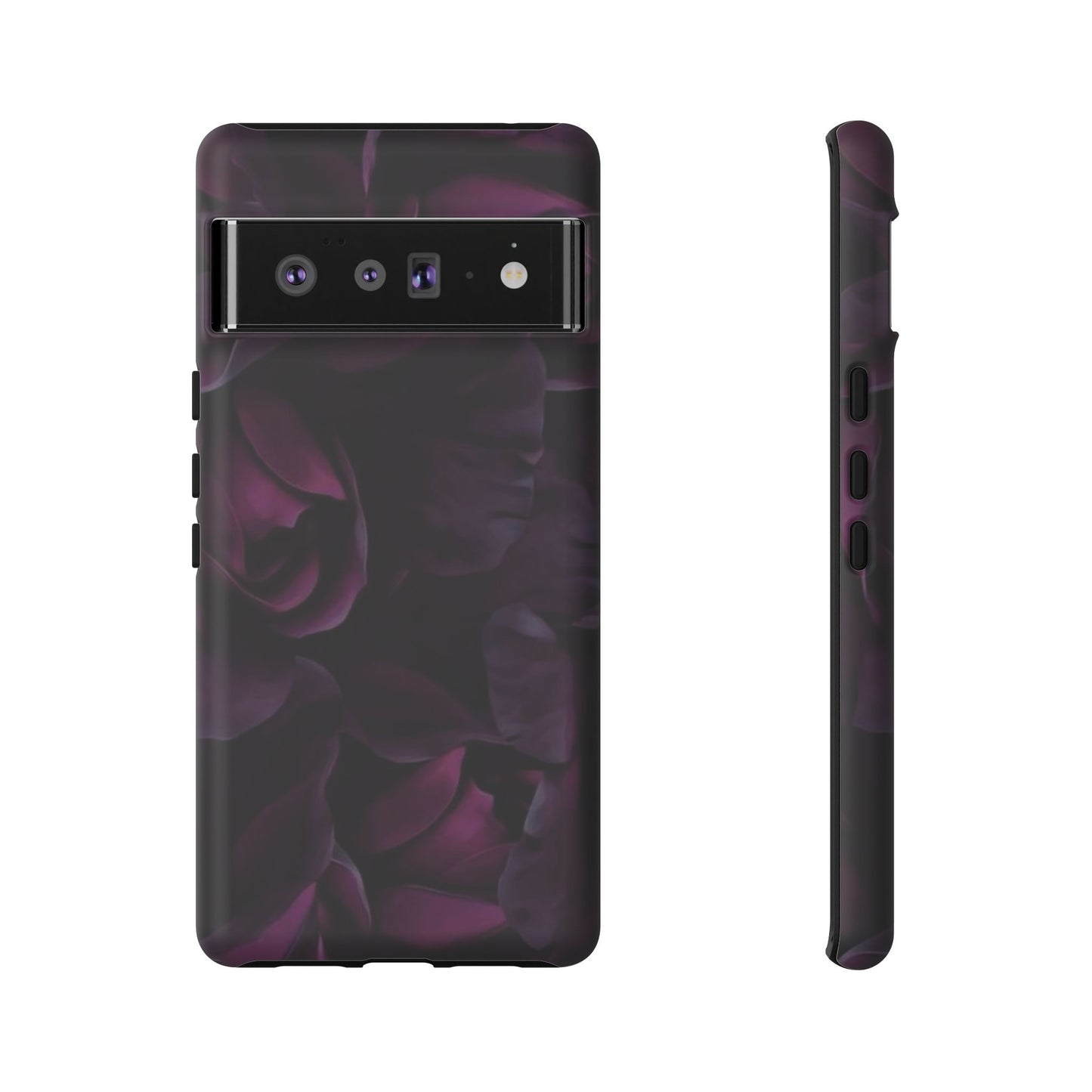 Dark Purple Floral Tough Phone Case