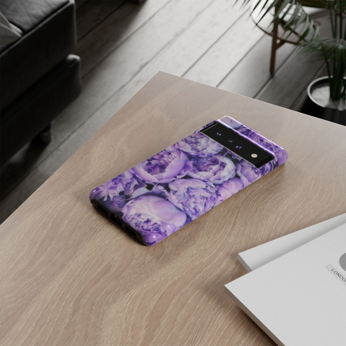 Purple Peony Tough Phone Case