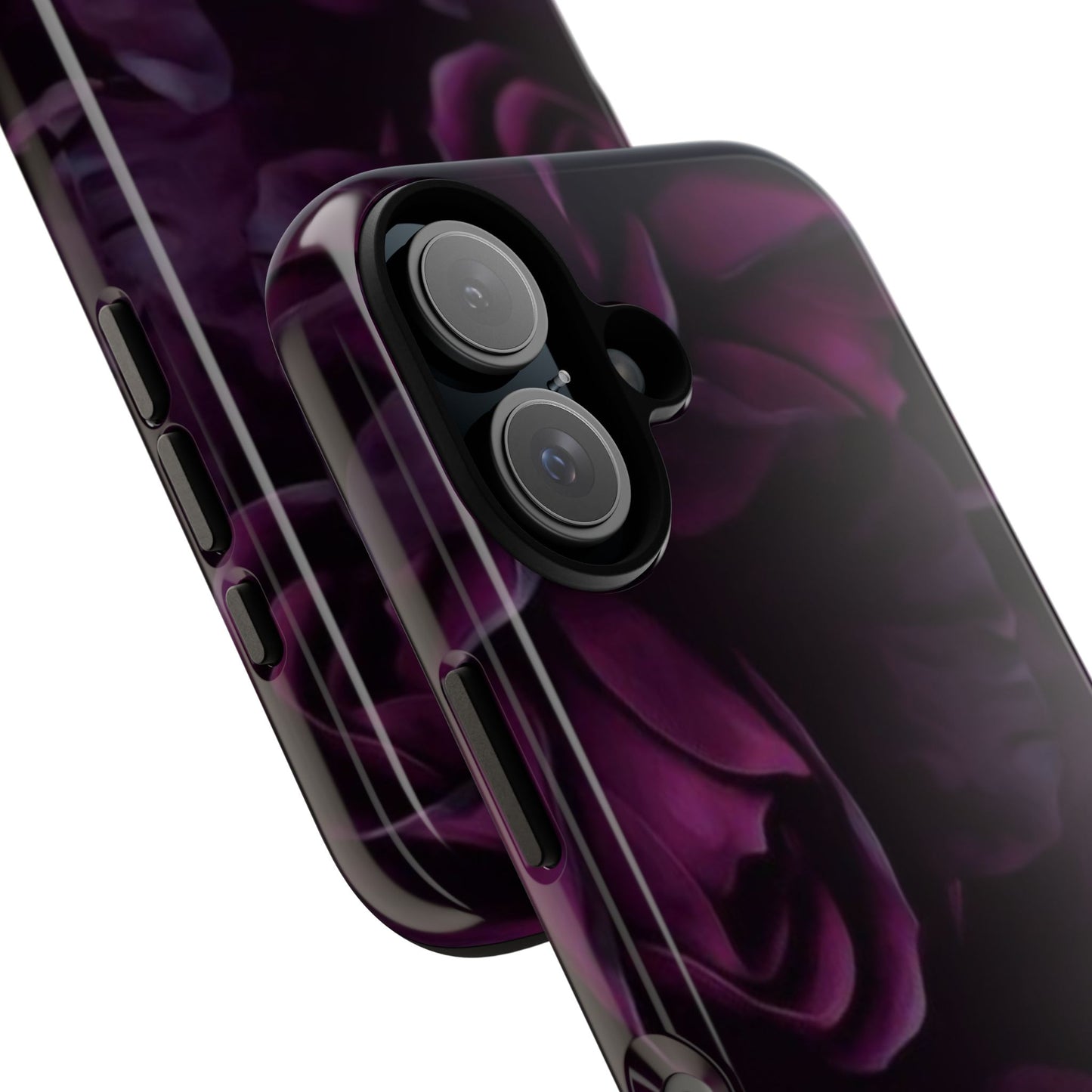 Dark Purple Floral Tough Phone Case
