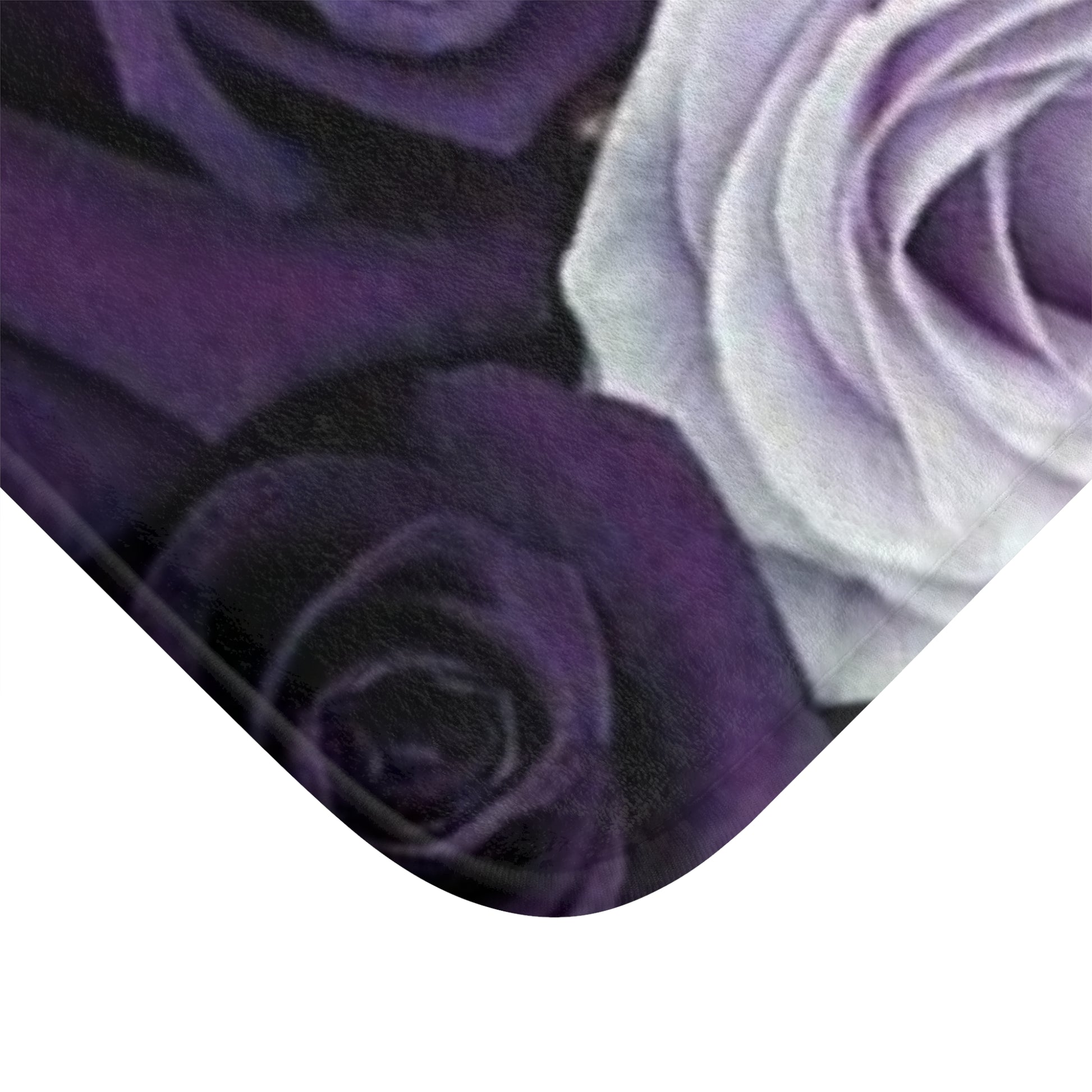 Purple Roses Floral Bath Mat Anti Slipping