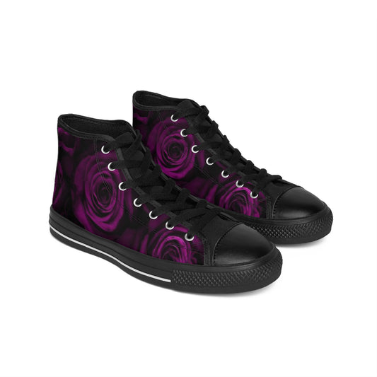 Purple Roses High Top Sneakers