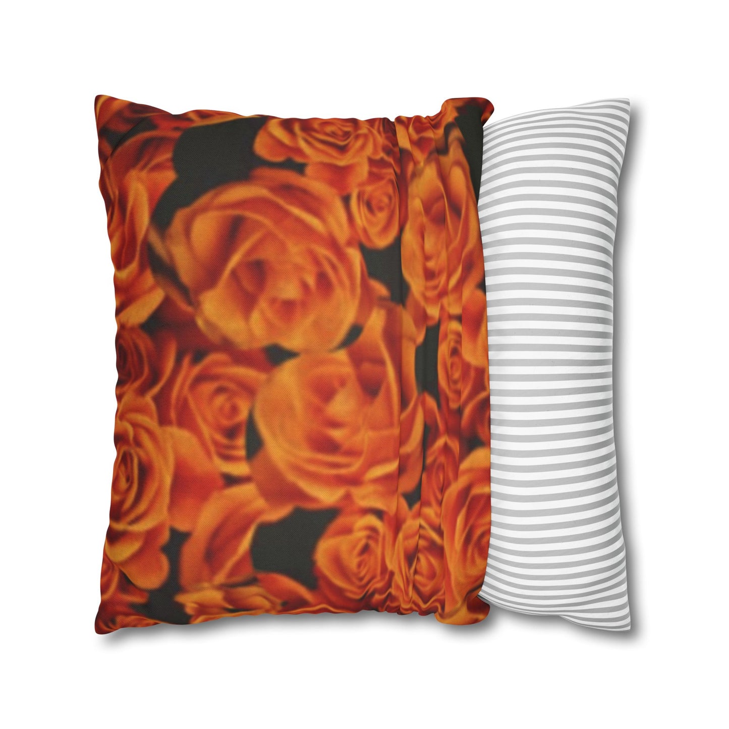 Orange Roses Square Pillowcase