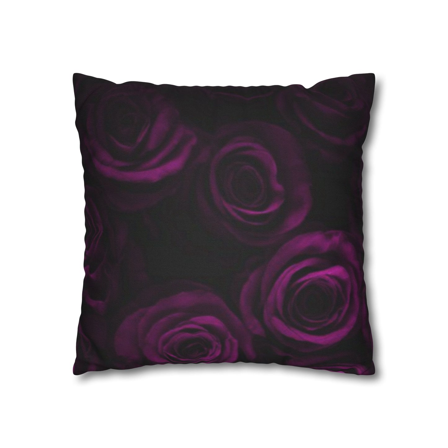 Dark Purple Roses Square Pillowcase