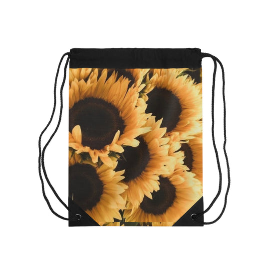 Sunflower Floral Drawstring Bag