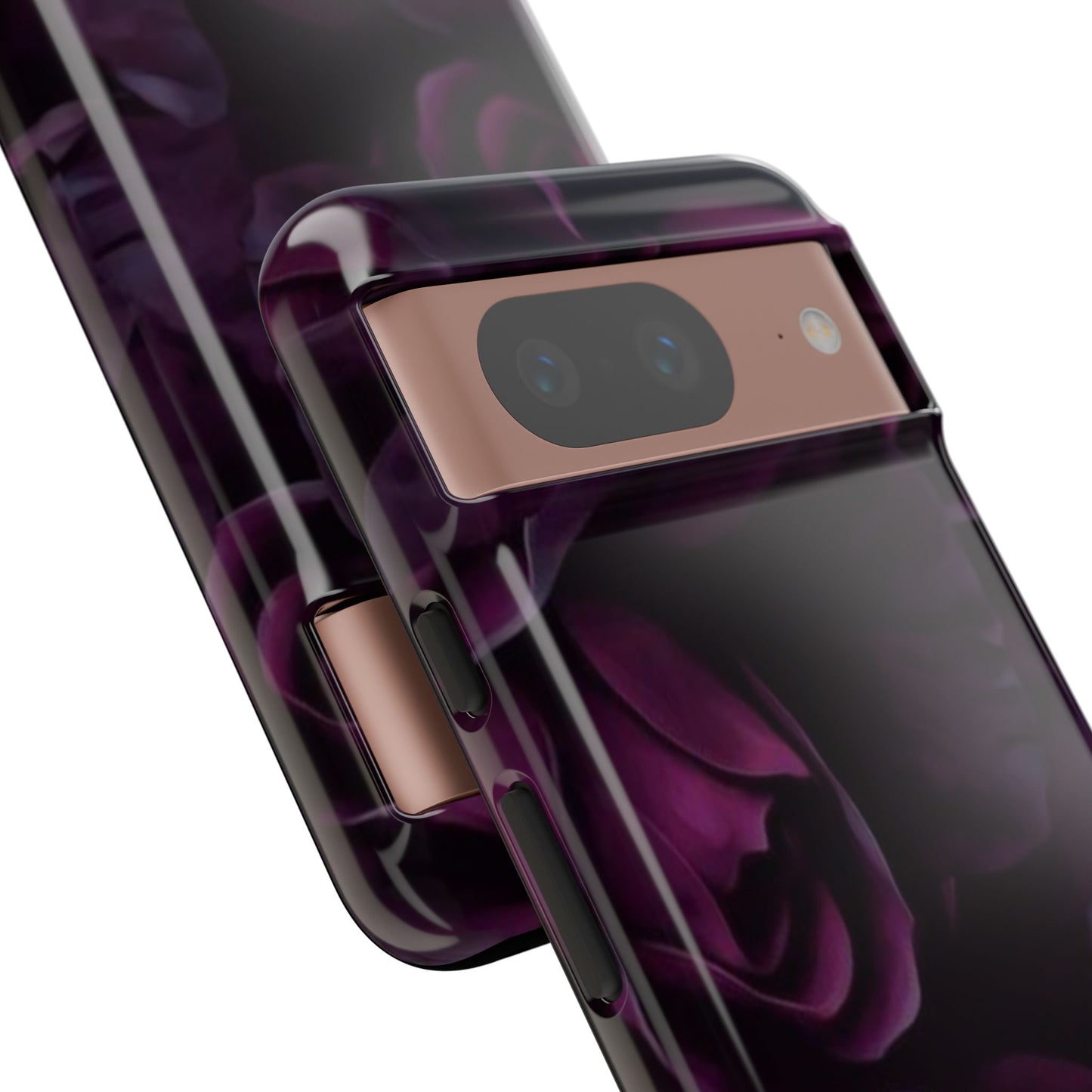Dark Purple Floral Tough Phone Case
