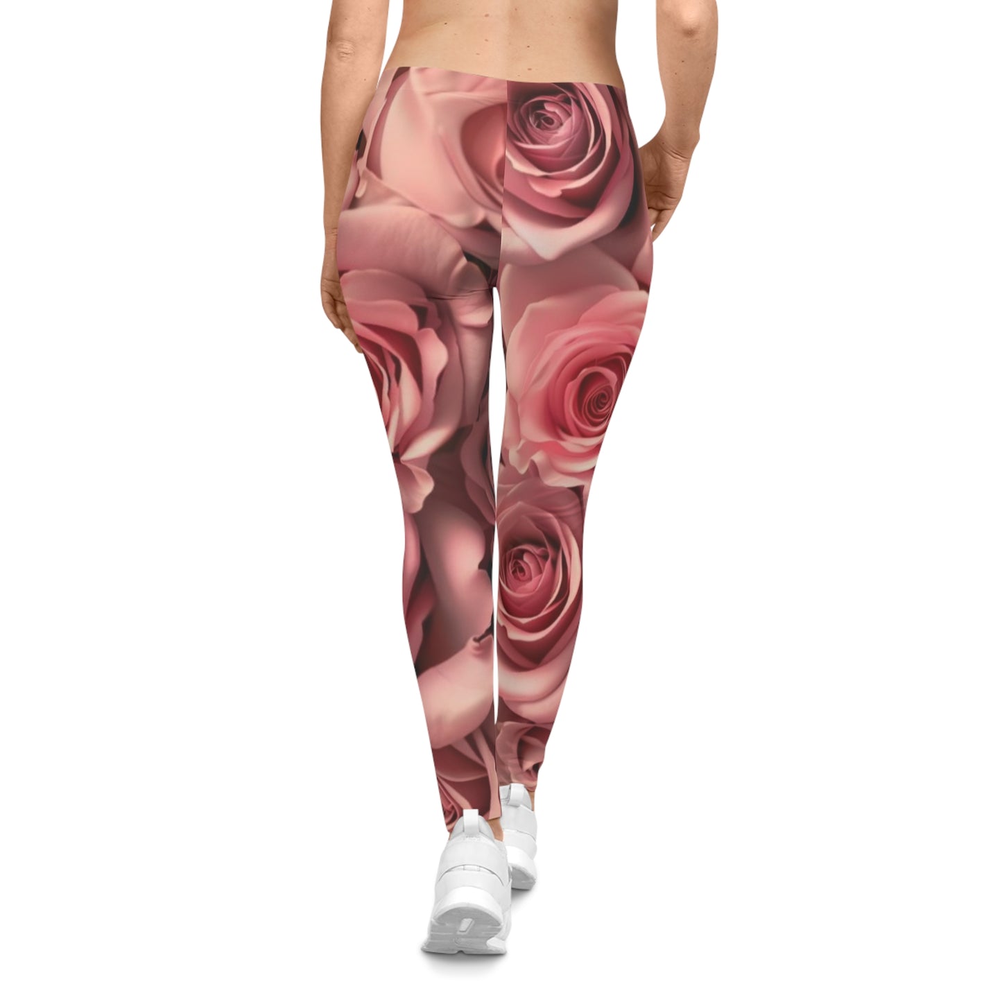 Pink Roses Casual Leggings